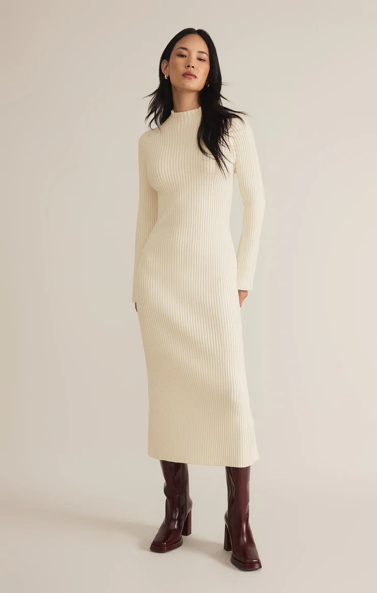 FINAL SALE Kass Mock Neck Sweater Midi Dress - Seasalt