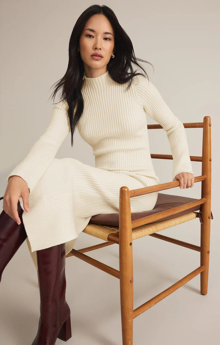 FINAL SALE Kass Mock Neck Sweater Midi Dress - Seasalt