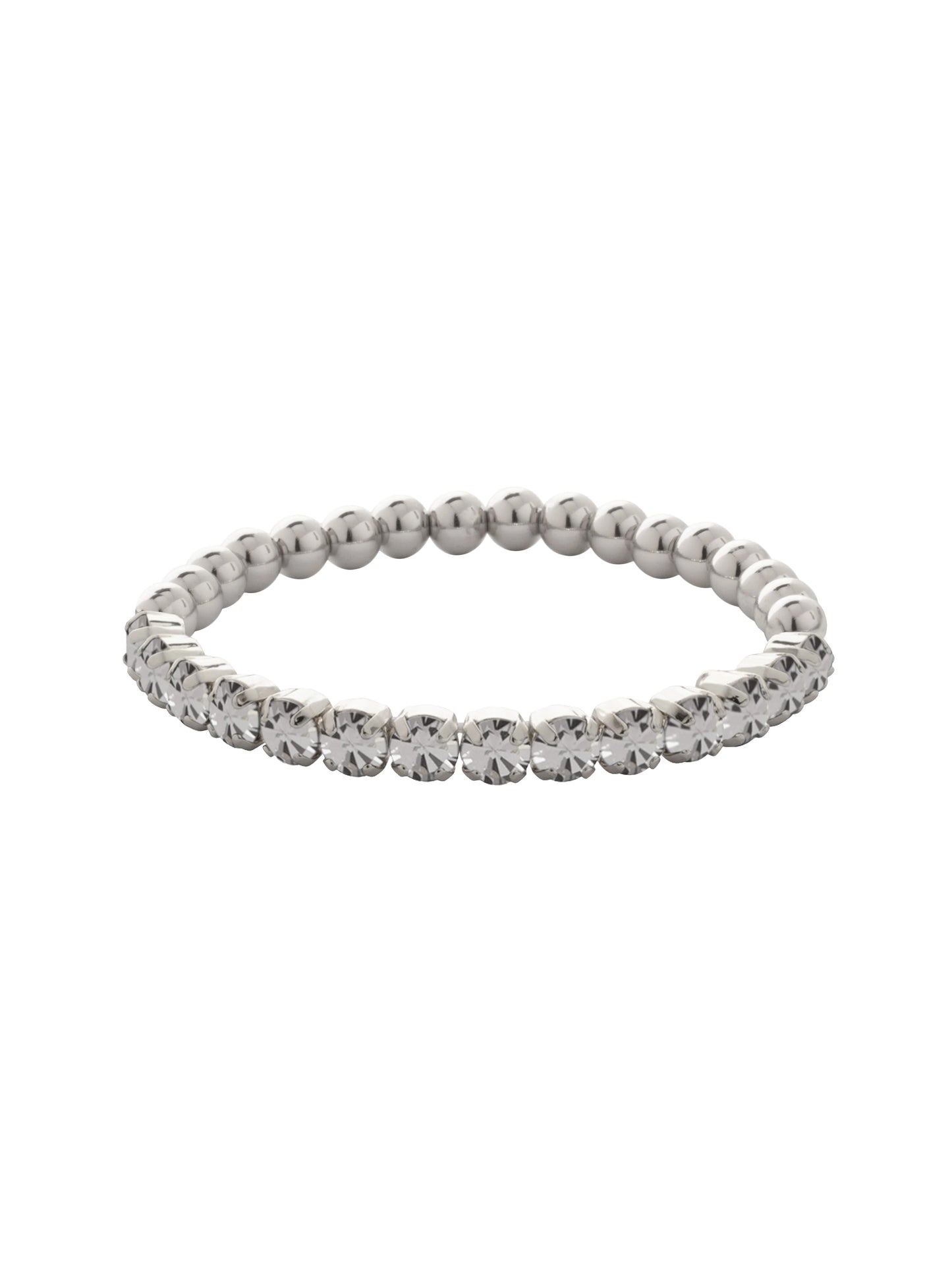 Sorrelli Mini Crystal Mini Zola Stretch Bracelet - Crystal/Palladium