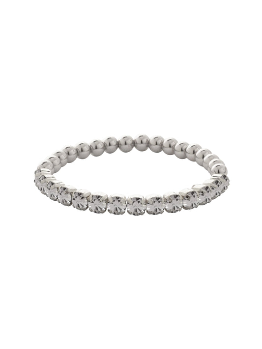 Sorrelli Mini Crystal Mini Zola Stretch Bracelet - Crystal/Palladium