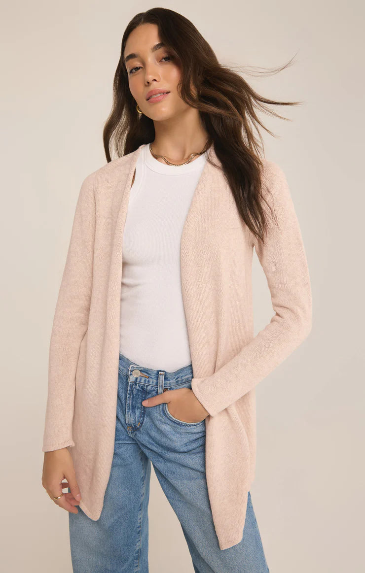 Z Supply Cascade Cardigan - Light Oatmeal Heather