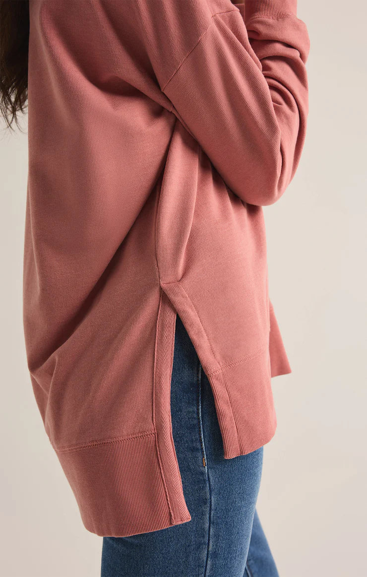 Z Supply Modern V-Neck Weekender - Rosebud