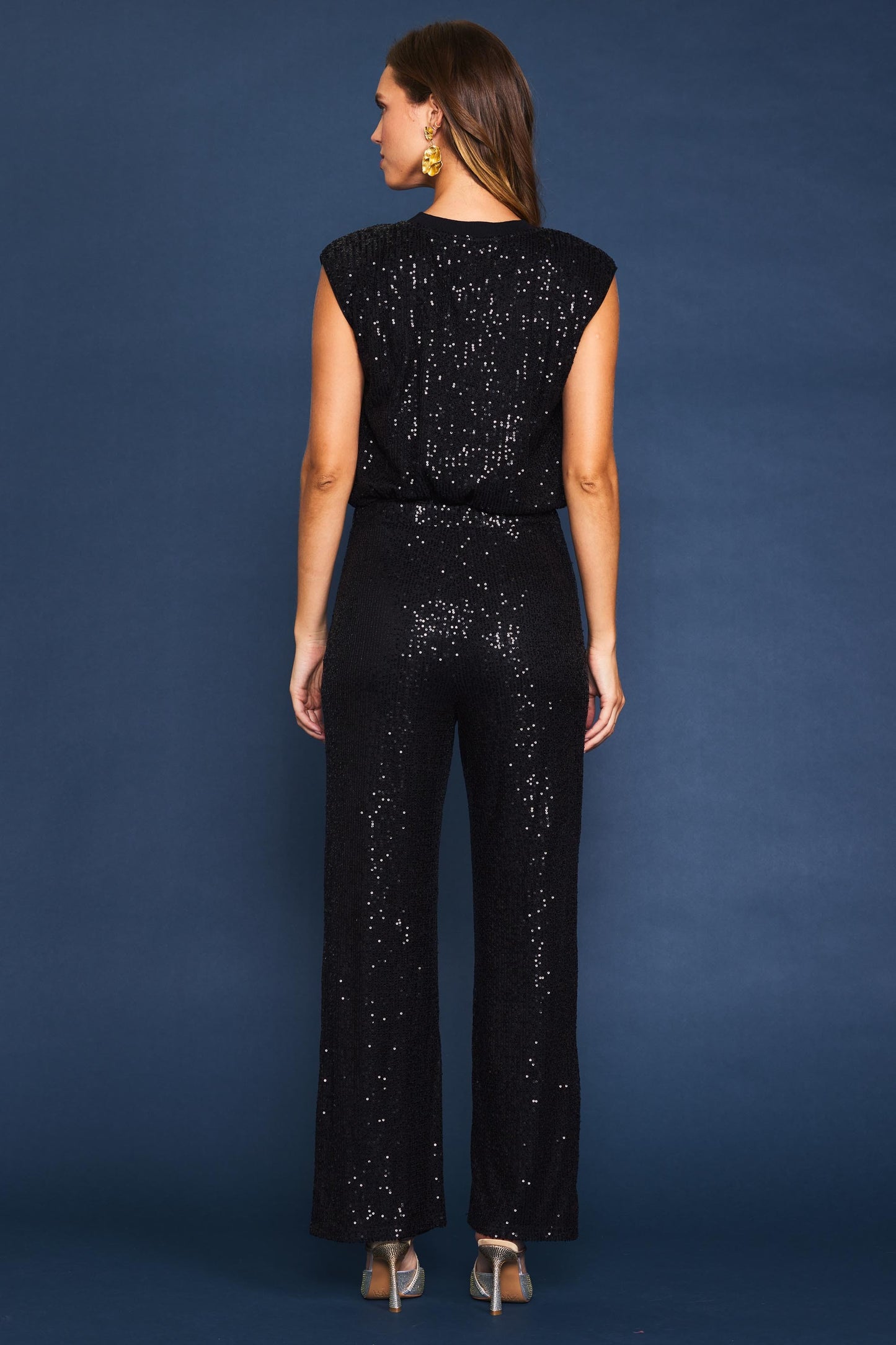 FINAL SALE Black Sequin Pants