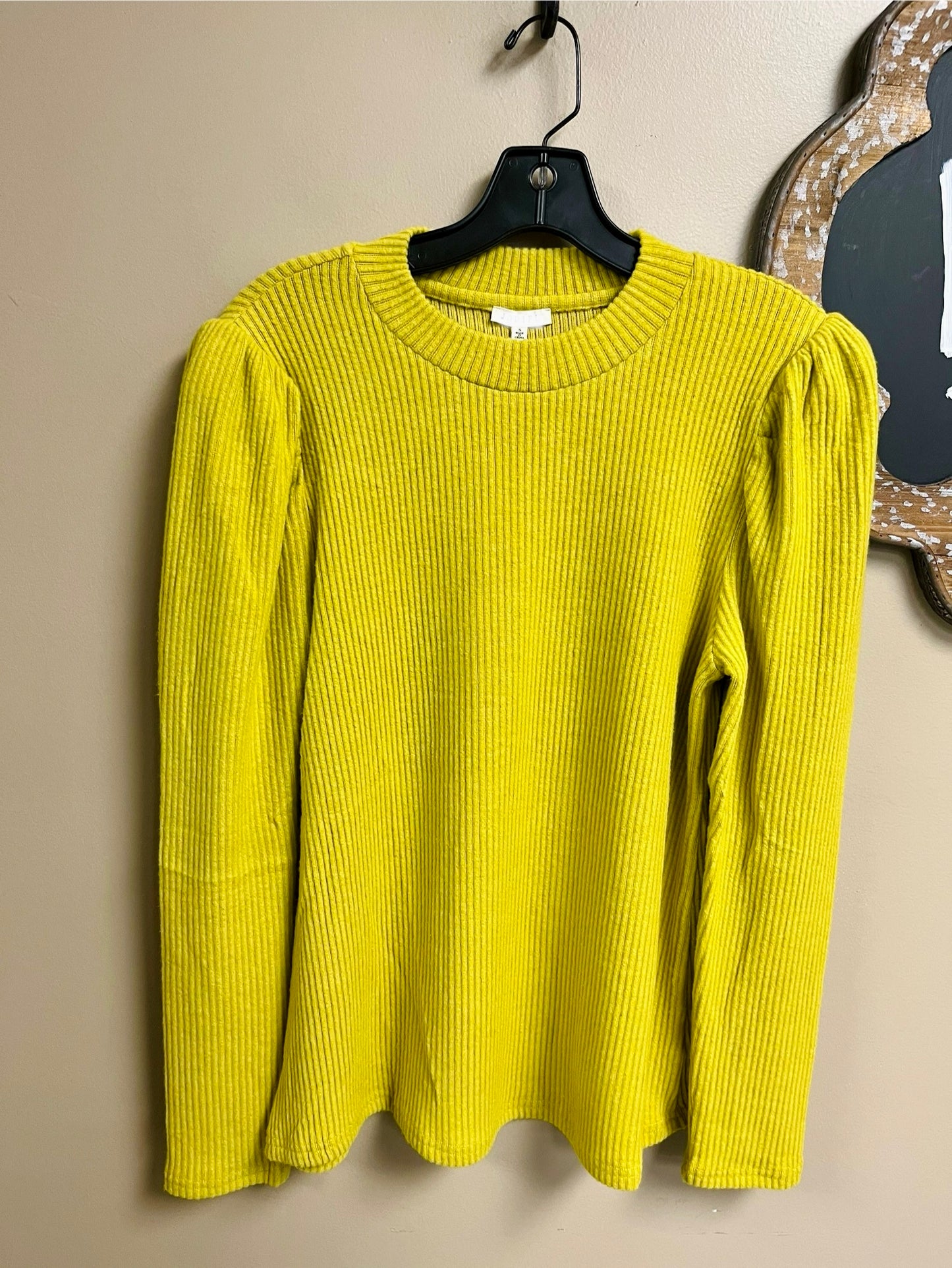 Jodifl Ribbed Puff Sleeve Sweater - Avocado