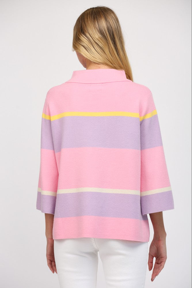 Striped Jacquard Knit Sweater