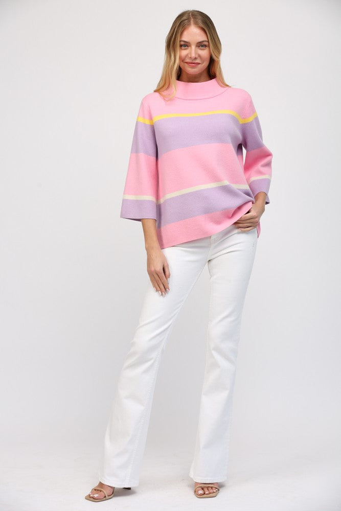 Striped Jacquard Knit Sweater