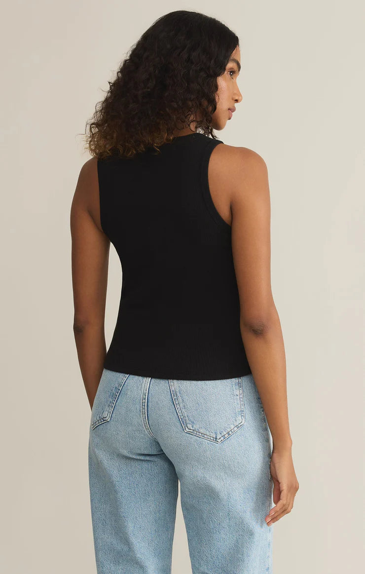 Hadley Rib Tank - Black