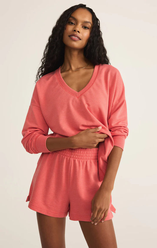 Z Supply Modern V-Neck Weekender - Persimmon