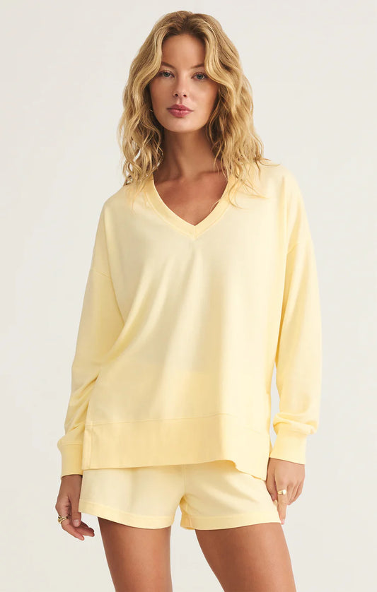 Z Supply Modern V-Neck Weekender - Mellow Yellow