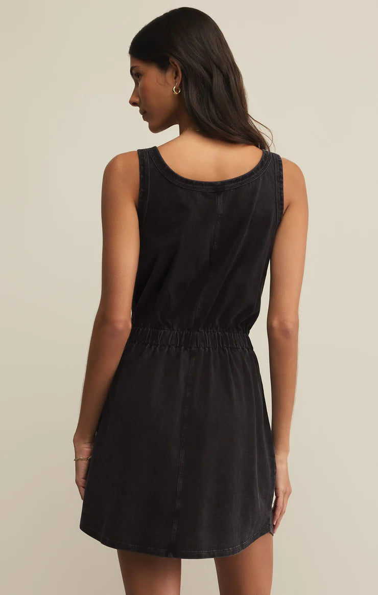 Keegan Jersey Mini Dress - Black