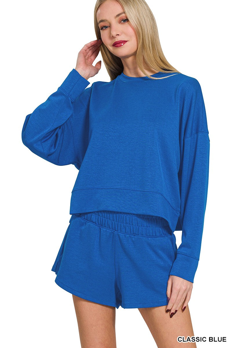 Scuba Sweatshirt & Shorts - Classic Blue