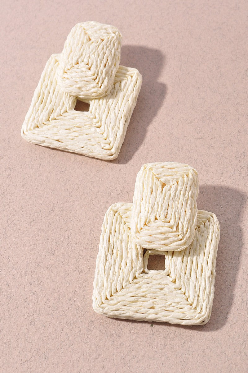 Paper Earrings-Cream