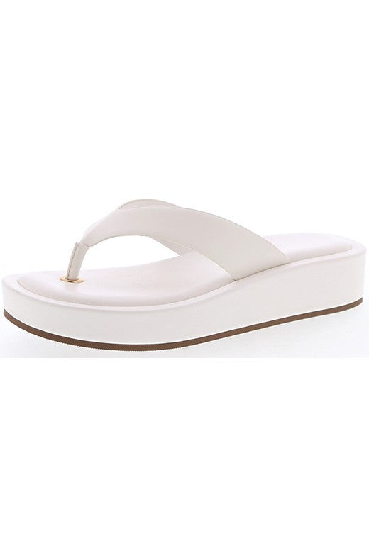 FINAL SALE Esmeralda Flip Flops - White
