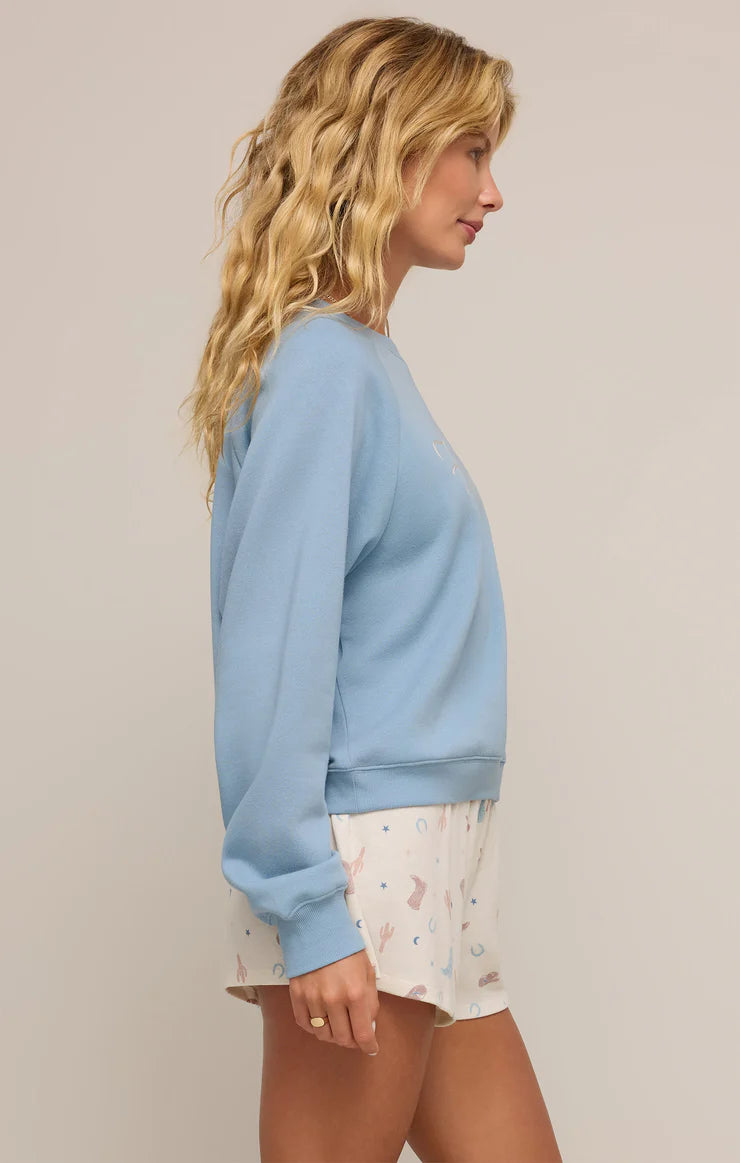 Howdy Fleece Sweatshirt - Coastal Blue
