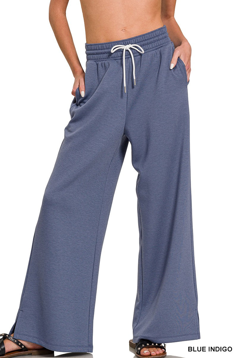 Scuba Drawstring Pants - Blue Indigo