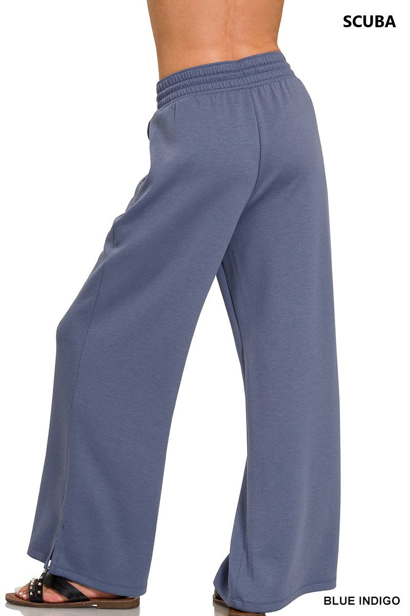 Scuba Drawstring Pants - Blue Indigo