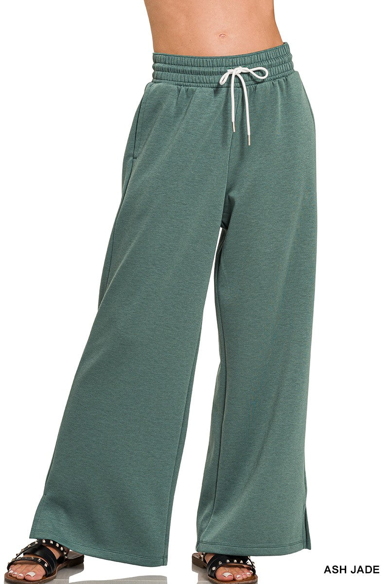 Scuba Drawstring Pants - Ash Jade