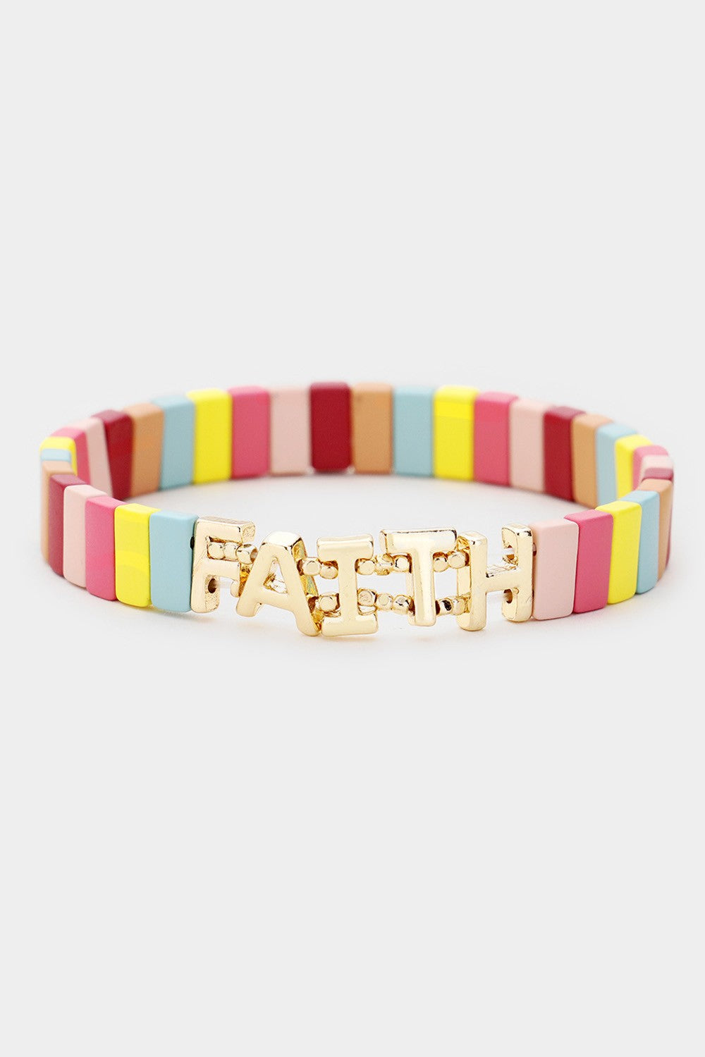 Lego Block 'Faith' Stretch Bracelet- Fall