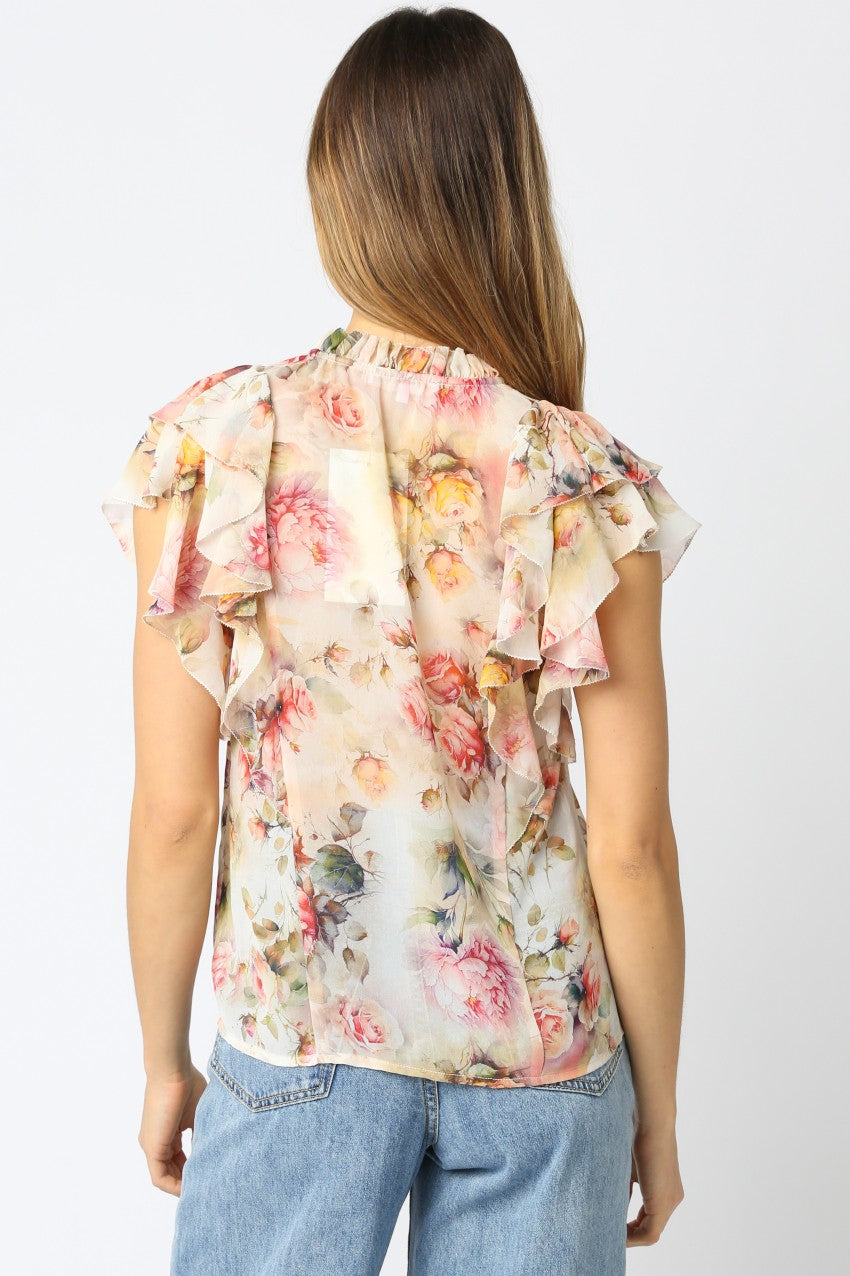 Eliza Floral Ruffled Top