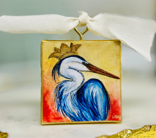 "Bayou Royalty" Mini Canvas Ornament