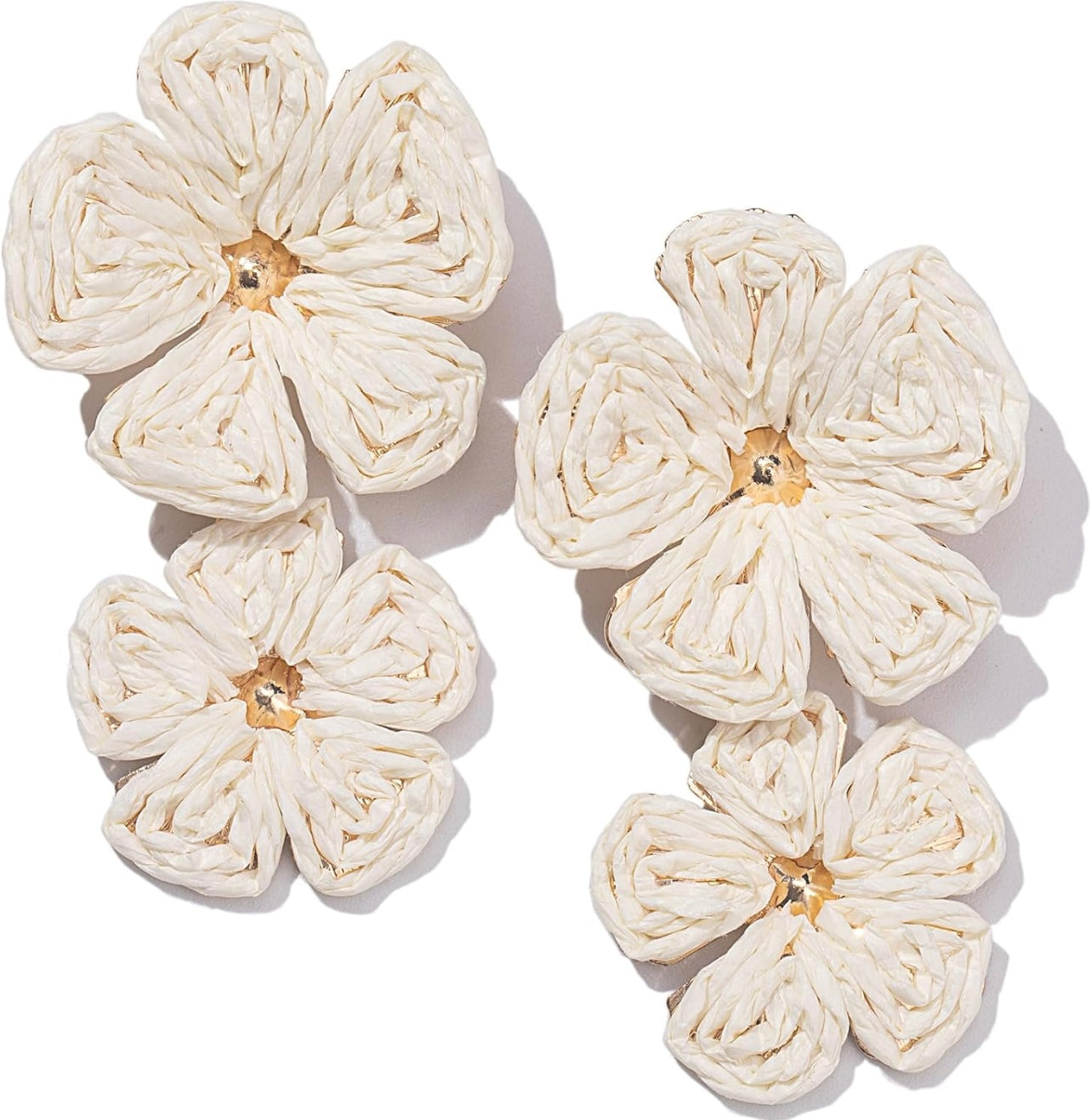 Floral Raffia Earrings