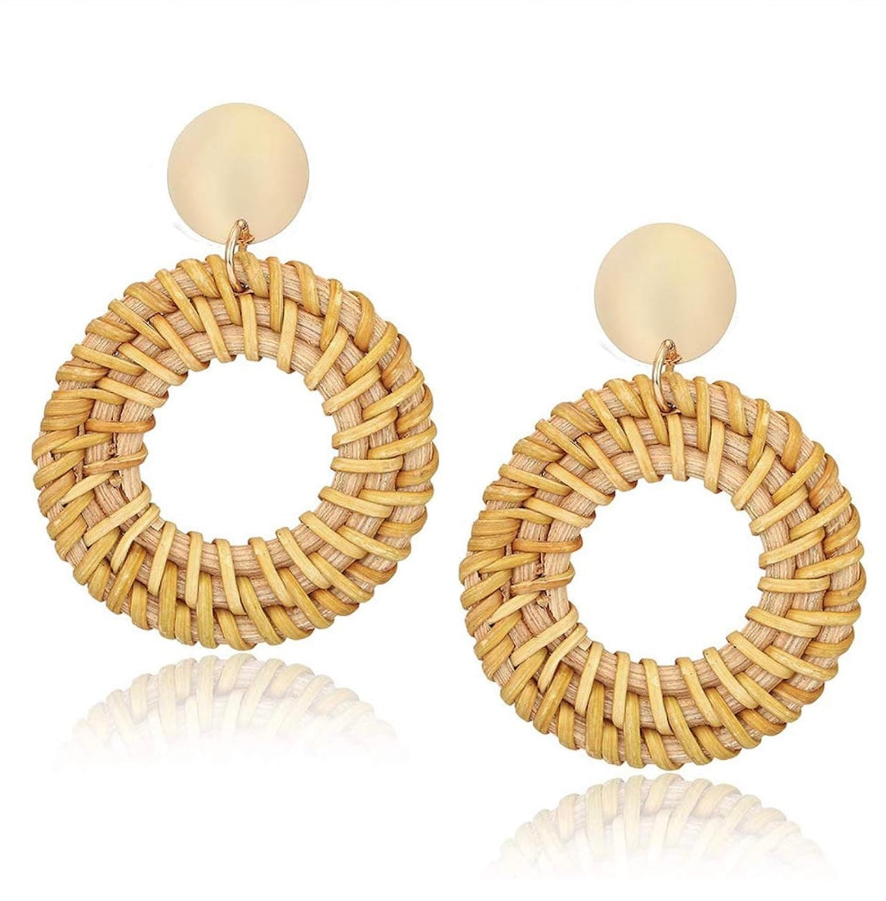 Rattan Hoop Earrings