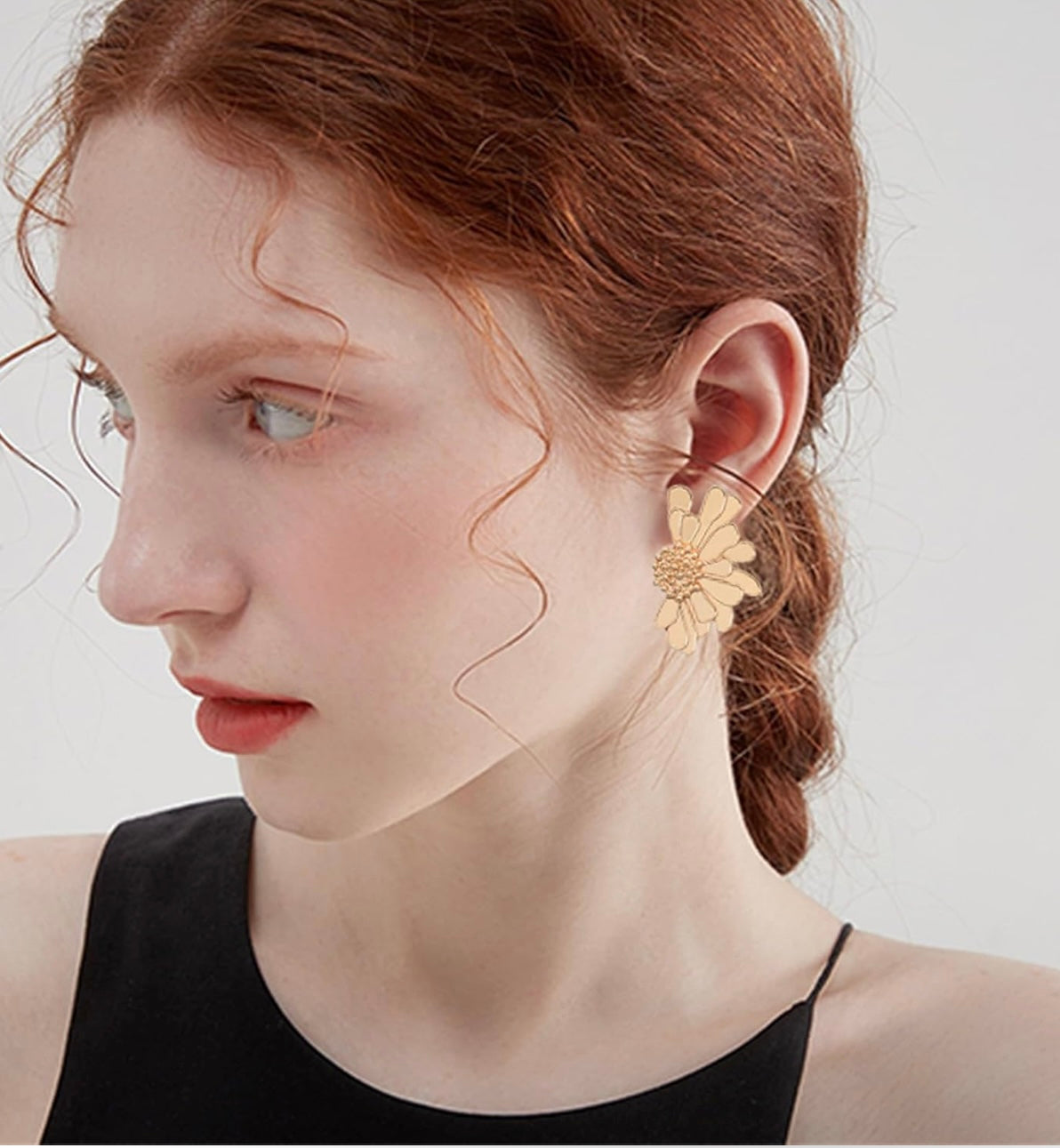 Bohemian Floral Earrings-Gold