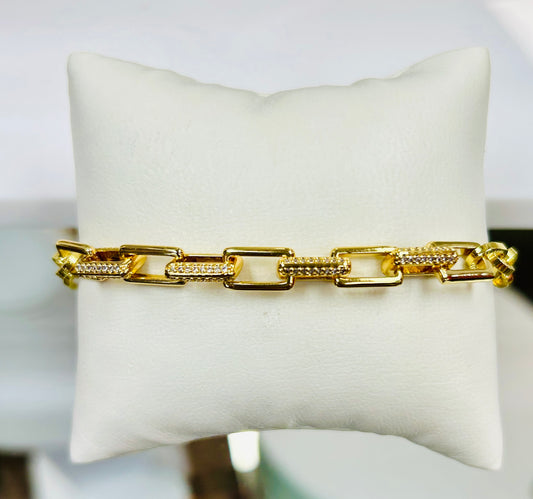 Cameron Square Link Bracelet