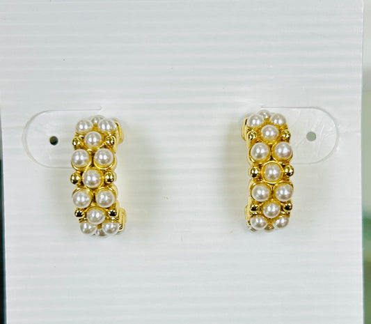 Gail Pearl Huggy Earrings