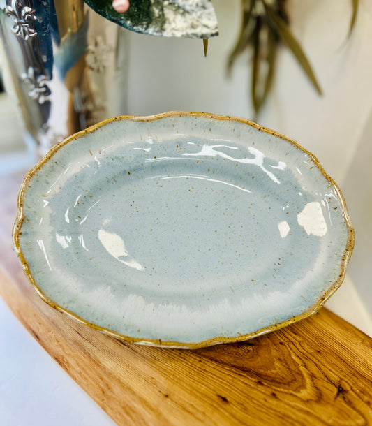 Etta B Small Oval Platter-Wisteria