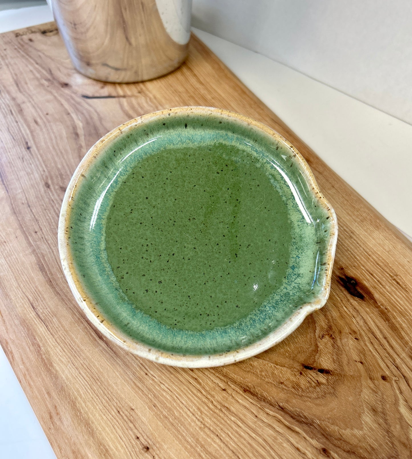 Etta B Spoon Rest-Matcha Leaf