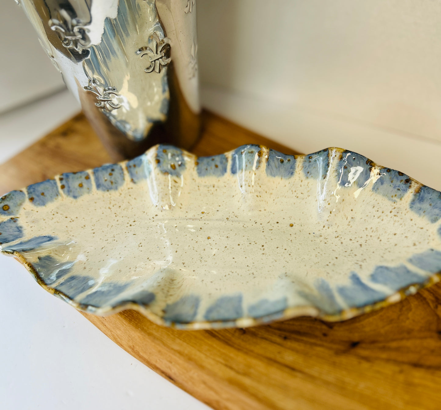 Etta B Leaf Tray-Blue Willow