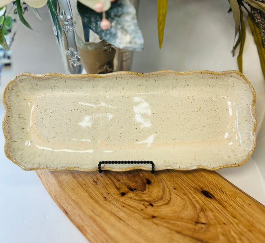 Etta B Flirty Edge Tray-Chantilly Cream