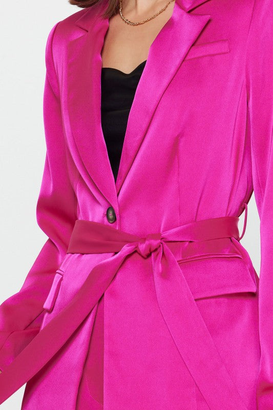 FINAL SALE Hot Pink Jacket w/Belt