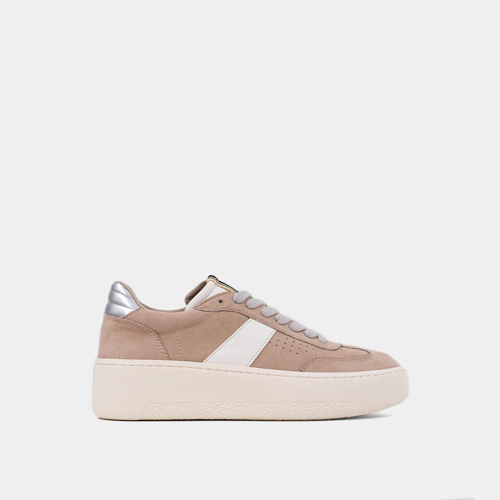 Stacey Suede Sneaker- Soft Beige