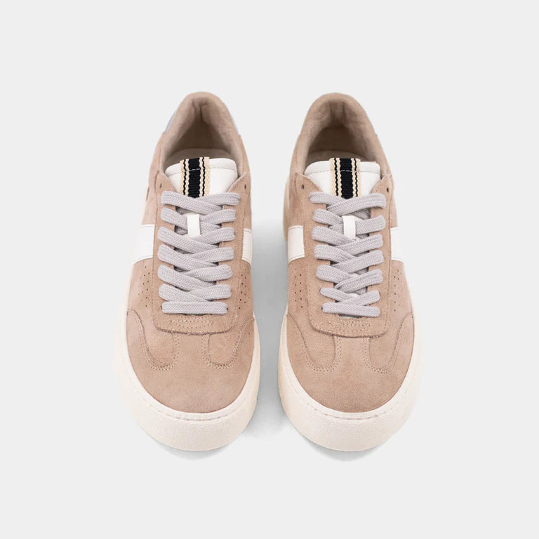 Stacey Suede Sneaker- Soft Beige