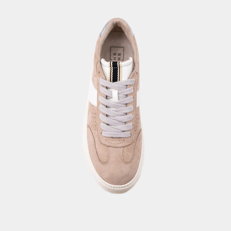 Stacey Suede Sneaker- Soft Beige