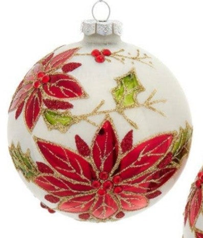 Poinsettia Ornament-BALL, FINIAL, ONION