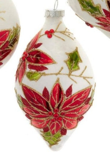 Poinsettia Ornament-BALL, FINIAL, ONION