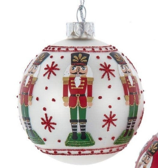 Classic Nutcracker Soldier Ornament-Red, White