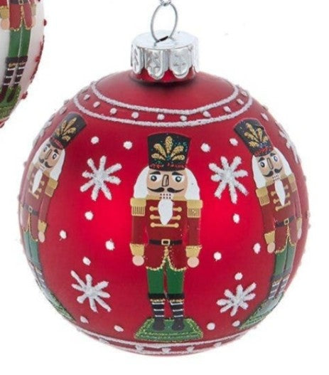 Classic Nutcracker Soldier Ornament-Red, White
