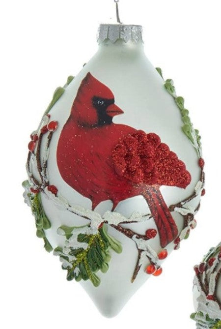 Cardinal Puffy Paint Ornament-FINIAL, ONION