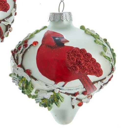Cardinal Puffy Paint Ornament-FINIAL, ONION