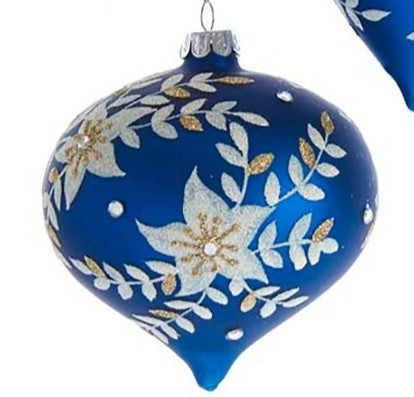 4"Indigo Blue Ornament- BALL/ONION/FINIAL