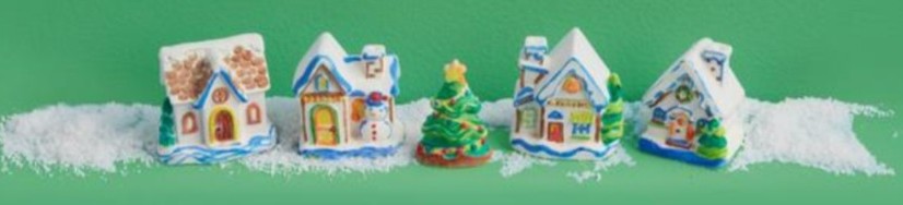 Christmas Color-Me Village Set