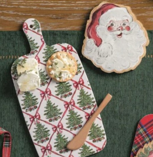 Christmas Tree Melamine Board w/Napkin & Spreader Set