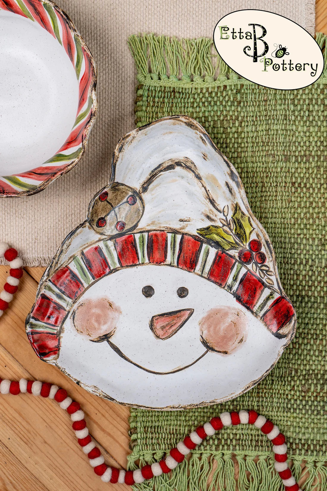 EB Snowman Smiles Platter