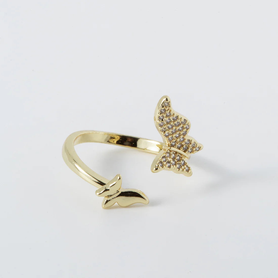Coastal Grit Butterfly Ring