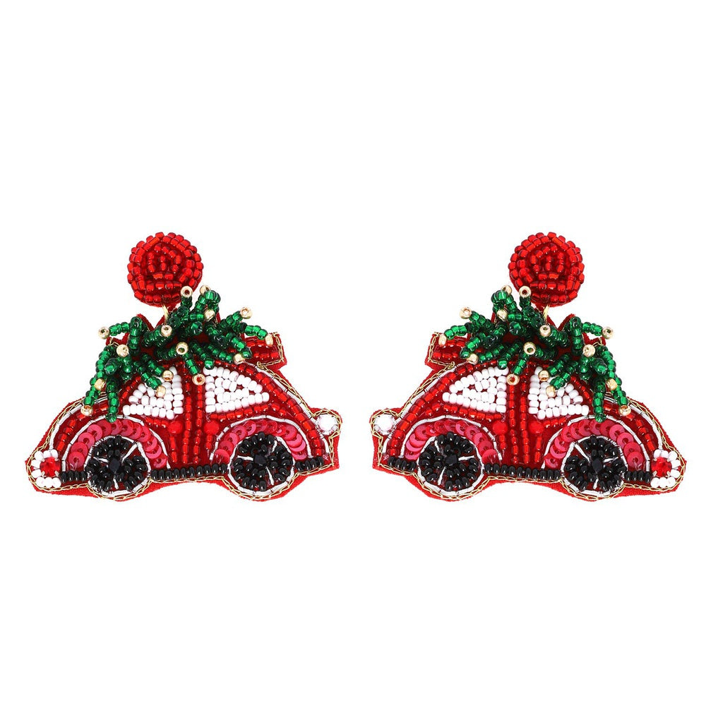 Vintage Buggy Christmas Earrings