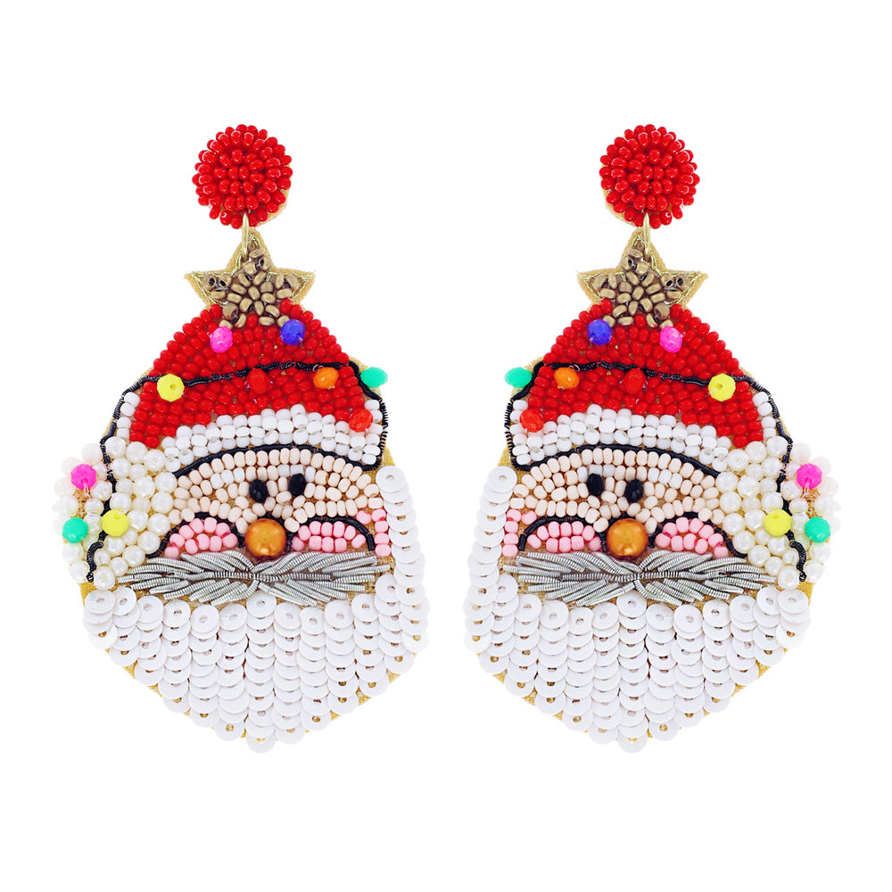 Santa Claus Christmas Lights Earrings